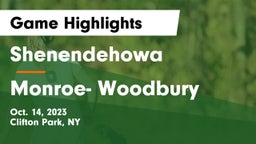 Shenendehowa  vs Monroe- Woodbury Game Highlights - Oct. 14, 2023