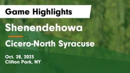 Shenendehowa  vs Cicero-North Syracuse  Game Highlights - Oct. 28, 2023