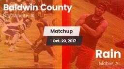 Matchup: Baldwin County High vs. Rain  2017