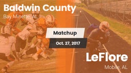 Matchup: Baldwin County High vs. LeFlore  2017