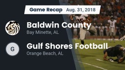 Recap: Baldwin County  vs. Gulf Shores Football 2018