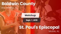 Matchup: Baldwin County High vs. St. Paul's Episcopal  2018