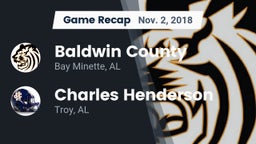 Recap: Baldwin County  vs. Charles Henderson  2018