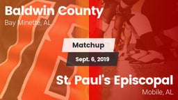 Matchup: Baldwin County High vs. St. Paul's Episcopal  2019