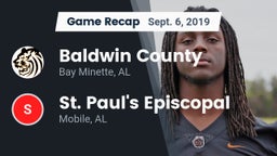 Recap: Baldwin County  vs. St. Paul's Episcopal  2019