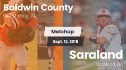 Matchup: Baldwin County High vs. Saraland  2019