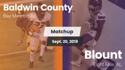 Matchup: Baldwin County High vs. Blount  2019