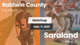 Matchup: Baldwin County High vs. Saraland  2020