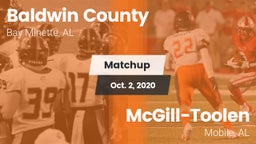 Matchup: Baldwin County High vs. McGill-Toolen  2020