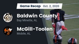 Recap: Baldwin County  vs. McGill-Toolen  2020