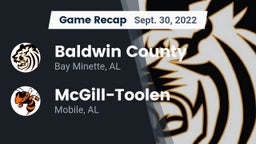 Recap: Baldwin County  vs. McGill-Toolen  2022