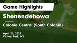 Shenendehowa  vs Colonie Central  (South Colonie) Game Highlights - April 21, 2022