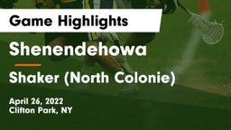 Shenendehowa  vs Shaker  (North Colonie) Game Highlights - April 26, 2022