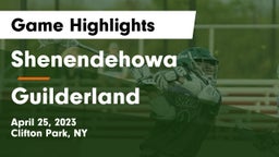 Shenendehowa  vs Guilderland  Game Highlights - April 25, 2023