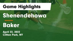 Shenendehowa  vs Baker  Game Highlights - April 22, 2022