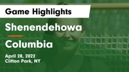 Shenendehowa  vs Columbia  Game Highlights - April 28, 2022
