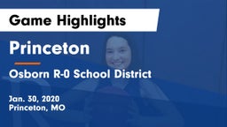 Princeton  vs Osborn R-0 School District Game Highlights - Jan. 30, 2020