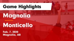 Magnolia  vs Monticello  Game Highlights - Feb. 7, 2020