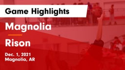 Magnolia  vs Rison  Game Highlights - Dec. 1, 2021