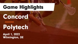 Concord  vs Polytech  Game Highlights - April 1, 2022