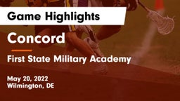 Concord  vs First State Military Academy Game Highlights - May 20, 2022