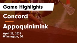 Concord  vs Appoquinimink  Game Highlights - April 25, 2024