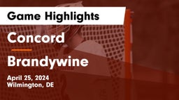 Concord  vs Brandywine  Game Highlights - April 25, 2024