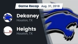 Recap: Dekaney  vs. Heights  2018