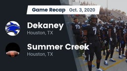 Recap: Dekaney  vs. Summer Creek  2020