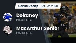 Recap: Dekaney  vs. MacArthur Senior  2020
