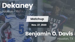 Matchup: Dekaney  vs. Benjamin O. Davis  2020