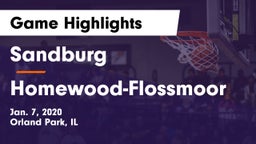 Sandburg  vs Homewood-Flossmoor  Game Highlights - Jan. 7, 2020