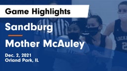 Sandburg  vs Mother McAuley  Game Highlights - Dec. 2, 2021