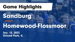 Sandburg  vs Homewood-Flossmoor  Game Highlights - Jan. 13, 2022