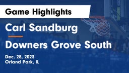 Carl Sandburg  vs Downers Grove South  Game Highlights - Dec. 28, 2023