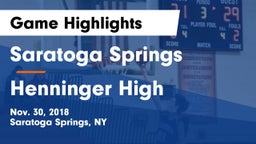 Saratoga Springs  vs Henninger High Game Highlights - Nov. 30, 2018