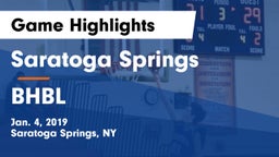 Saratoga Springs  vs BHBL Game Highlights - Jan. 4, 2019