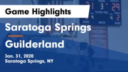 Saratoga Springs  vs Guilderland  Game Highlights - Jan. 31, 2020