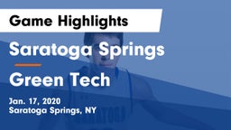 Saratoga Springs  vs Green Tech Game Highlights - Jan. 17, 2020