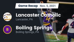 Recap: Lancaster Catholic  vs. Boiling Springs  2021