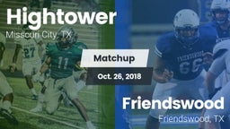 Matchup: Hightower High vs. Friendswood  2018