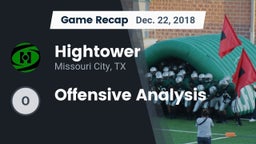 Recap: Hightower  vs. Offensive Analysis 2018