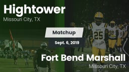 Matchup: Hightower High vs. Fort Bend Marshall  2019