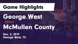 George West  vs McMullen County  Game Highlights - Dec. 3, 2019