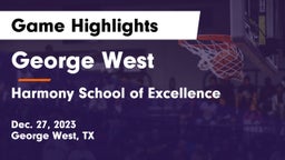 George West  vs Harmony School of Excellence Game Highlights - Dec. 27, 2023
