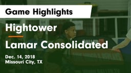 Hightower  vs Lamar Consolidated  Game Highlights - Dec. 14, 2018
