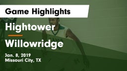 Hightower  vs Willowridge  Game Highlights - Jan. 8, 2019