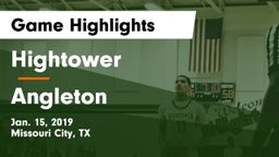 Hightower  vs Angleton Game Highlights - Jan. 15, 2019