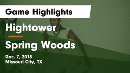Hightower  vs Spring Woods  Game Highlights - Dec. 7, 2018