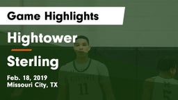 Hightower  vs Sterling  Game Highlights - Feb. 18, 2019